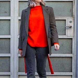 Zara Orange Sweater with Waist Ties